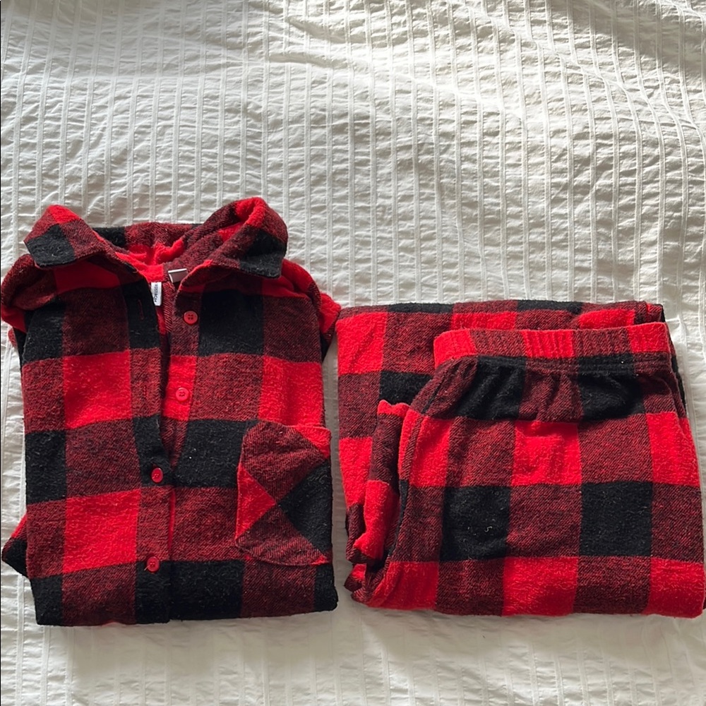 Nordstrom Kids Red Plaid Pajama Set